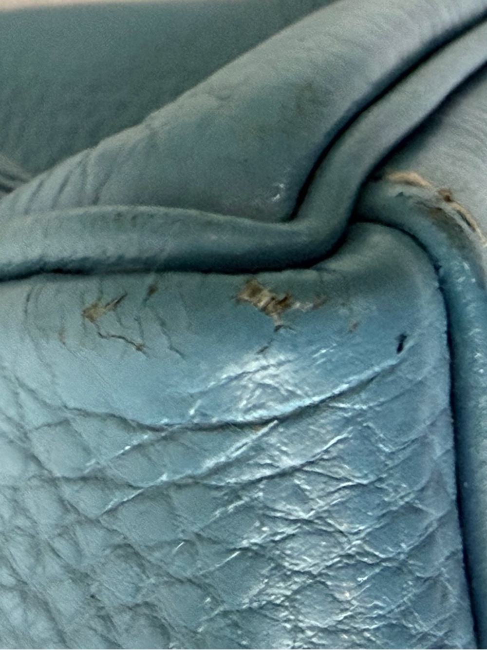 Hermes Kelly32 Retourne,Togo, BleuJean/Gold, box/duster/twilly, PRICE FIRM - Picture 17 of 17